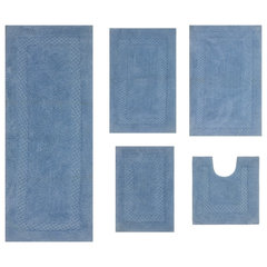 Classy 3-Pc. Bath Mat Set by Home Weavers Inc in Grey (Size 4 Rug Set)