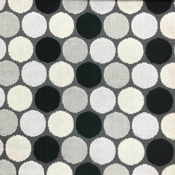 Dab Polka Dot Pattern Cut Velvet Upholstery Fabric, Zinc