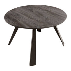 YumanMod - CARLTON Circular Dining Extendable Table With Ancient Ash Grey Laminate - Dining Tables