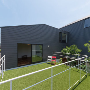 コンテンポラリースタイルのおしゃれなテラス・中庭 (日よけなし) の写真