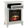 Noralie Fireplace, Mirrored and Faux Diamonds