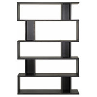 Baxton Studio Goodwin 5, Level Dark Brown Modern Bookshelf