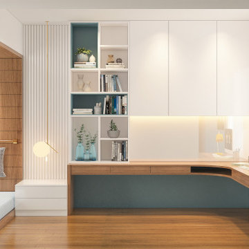 Zen Home Office | Prestige White Meadows | Contemporary Design | Artis Interiorz