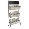 Galvanized 3 Tier Storage With 12 Compartments And Chalkboard