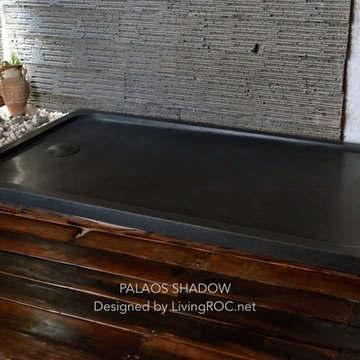 PALAOS SHADOW 48"X32" BLACK GRANITE SHOWER BASE