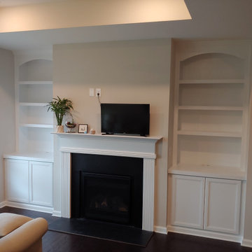 Fireplace Built-in with Arch and Double-Step Doors