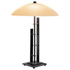 Hubbardton Forge 268422-1060 Metra Double Table Lamp in Modern Brass