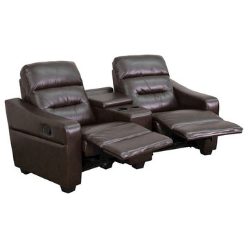Flash Furniture Futura Series 2-Seat Brown Theater Seating - BT-70380-2-BRN-GG