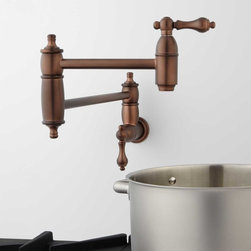 Augusta Retractable Wall-Mount Pot Filler - Kitchen Faucets