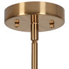 LNC 5-Light Polished Gold Large Linear Modern/Contemporary LED Indoor Chandelier