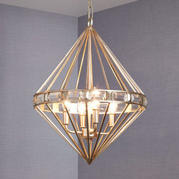 Duval 4-Light Pendant Chandelier - Silver Leaf - Lighting