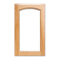 Kathryn Glass Cabinet Door from CabinetNow.com shown in Red Birch - Kitchen Cabinetry