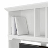 Salinas 60W Hutch for L Shaped Desk in White/Shiplap Gray - Engineered Wood