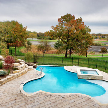 North Barrington, IL Swimming Pool,  Hot Tub and Custom Concrete Slide