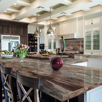 Crema Bordeaux Granite Kitchen