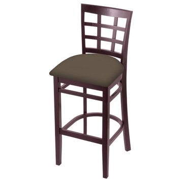 3130 25 Counter Stool with Dark Cherry Finish and Canter Earth Seat