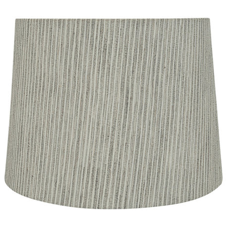 Aspen Creative 32952 Hardback Empire Spider Lamp Shade in Light Grey 12"x14"x10"