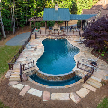 Luxury Vanishing Edge Pool with Copper Scuppers