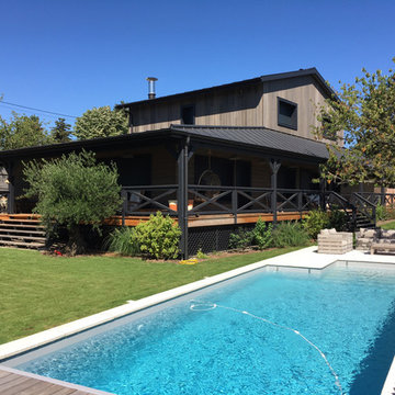 Création d'une maison à ossature bois contemporaine