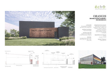 Inspiration pour une façade de maison.