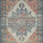 KAS - KAS Morris 2228 Pendant Rug, Multi, 5'0"x7'0" - Our Morris rugs portray the beauty of old world tradition with a modern twist. Hand-woven jute and polyester chenille chindis designed with vibrant and trendy colors in distressed traditional prints. Keeping the tradition authentic, these rugs are made in India and have a low pile height. These rugs are a beautiful accent piece whether your style is classic and traditional or unique and trendy.