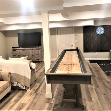 Basement Remodel with Bar and Bathroom