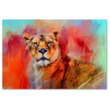 Jai Johnson 'Colorful Expressions Lioness' Canvas Art, 47 x 30