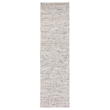 Safavieh Couture Natura Collection NAT620 Rug, Light Gray/Ivory, 2'3"x12'