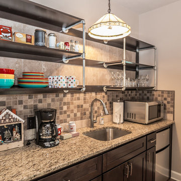 Guest House Kitchen | Pipe Shelving