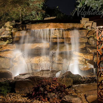 Outdoor Water Feature - 6 Series Aspen CorTen Steel Light Bollard