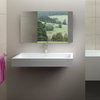 Badeloft Stone Resin Wall-mounted Sink, Glossy White, Large