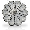 Cosmo Flower 1-5/6 in. Distressed White Cabinet Knob