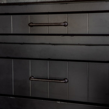 Charming Rustic Industrial Cottage Kitchen