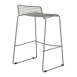 Velletri Charcoal Indoor Outdoor Wire Bar Stool by Glid Studio for Huset - Bar Stools And Counter Stools
