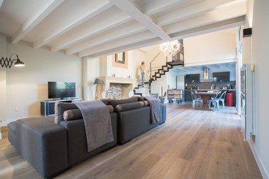 Exemple d'un salon chic.