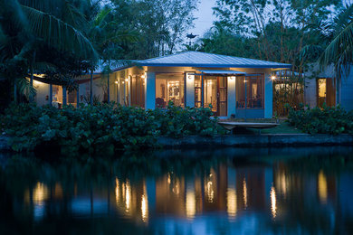 Island style exterior home photo in Miami