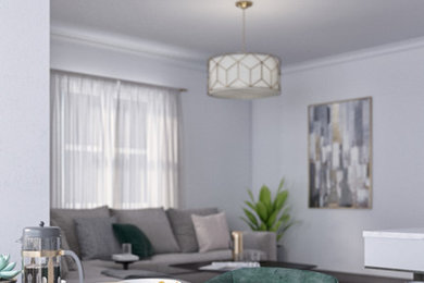 Minimalist living room photo in Atlanta