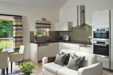 Contemporary living room in Cardiff.