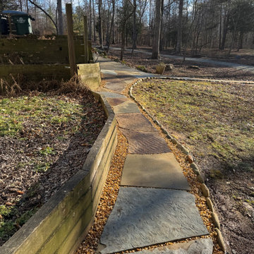 Drainage and Hardscape design-build project in Pittsboro, NC