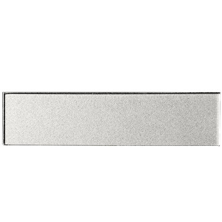 Forever 2"x8" Straight Edge Glass Subway Tile,Glossy Silver, 1 Piece