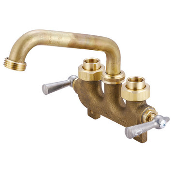 Central Brass 0469 Two Handle Laundry Faucet - Rough Brass