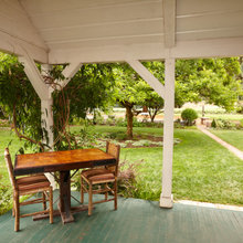 plants near outdoor dinning
