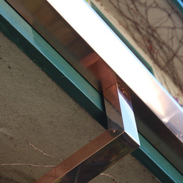 Copper Angle Faced Gutter in Redondo Beach