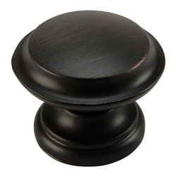 Cosmas - Cosmas 4251BN Cabinet Round Knob, 1-3/8" Diameter, Set of 5, Oil Rubbed Bronze - Cabinet And Drawer Knobs