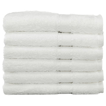 Linum Home Terry Washcloths, Set of 6, White