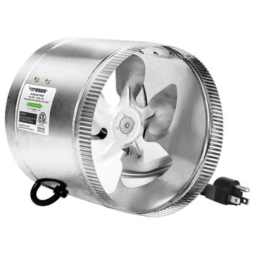 Inline Duct Fan 100 CFM, HVAC Exhaust Ventilation Fan With Low Noise, 8"