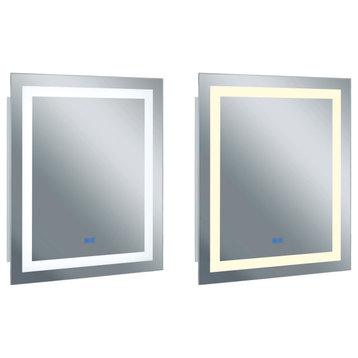 Abril Square Matte White LED 36 in. Mirror From our Abril Collection
