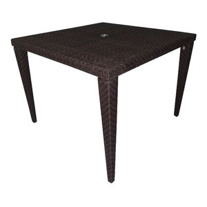 Pelican Reef Atlantis Patio Woven Pub Table Java Brown Tropical