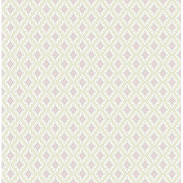 French Diamond Wallpaper in Plum FL91809 from Wallquest