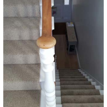 Grey Carpet Runner Installation by The Flooring Group